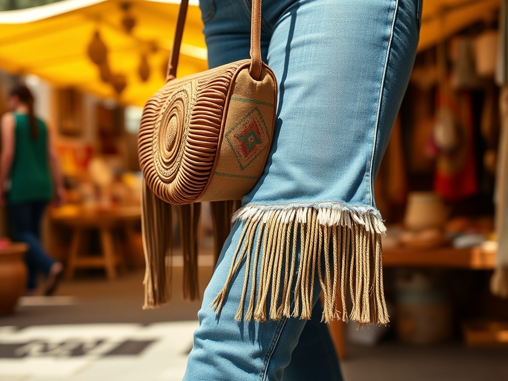 alibabatrans.ro | Blugi cu tiv franjuri: detaliu boem